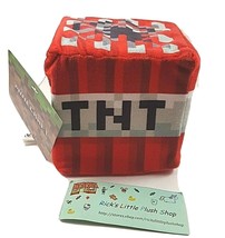 MINECRAFT 5&quot; Microsoft Game Stuffed Animal Plush Foam TNT Block Cube Mojang - $257.68 MXN