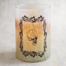 Brand New Nwt Pier I $59 Heavy Glass Large Skull Hurricane Candle Holder - £31.39 GBP