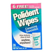 Polident Wipes Cleansing Towelettes 36 Total NEW Sealed Discontinued ~ 1... - £29.80 GBP