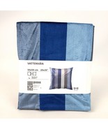 Ikea VATTENVAN Pillow Cushion Cover 20" x 20" Velvet Multicolor Blue/Stripe New - $26.63