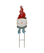 Christmas Snowman Garden Stake Decor Joy Decoration, Outdoor Metal Yard ... - £22.38 GBP