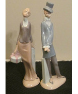 1920&#39;s VICTORIAN man and woman Colonial porcelain figurines 11&quot; Centerpiece - $60.53 CAD