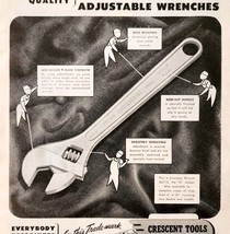 1949 Crescent Tools Adjustable Wrench Advertisement Crestoloy Steel Vint... - $19.99