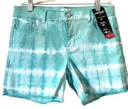 Jordache Shorts Midi Blue Tie Dye Turquoise Cut Off Girls Size 18 - £8.69 GBP