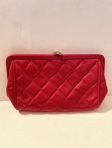 Authenticity Guarantee 
Beautiful CHANEL Vintage Quilted Red Lambskin Le... - £1,944.36 GBP