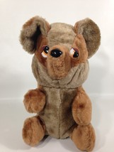 Vintage Denville Creations Teddy Bear Brown Plush Stuffed Animal Korea 10&quot; - £46.66 GBP