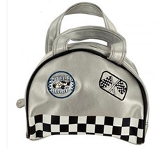 Girl Silver Litlle Hand Bag With Patches - £4.68 GBP