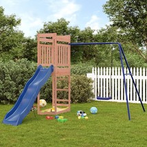 Outdoor Playset Blue, Natural Wood - $11,154.57 MXN
