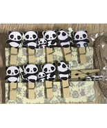 60pcs Lovely Panda Paper Wooden Clothespins,Pin Clothespins,Photo Hangin... - £9.19 GBP