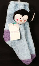 Xhilaration Girls Cozy Penguin Socks S/M Small Medium  Blue Purple Non-S... - £4.20 GBP