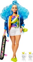 Barbie Extra Boneca articulated with blue curled hair (Mattel GRN30) - $220.00