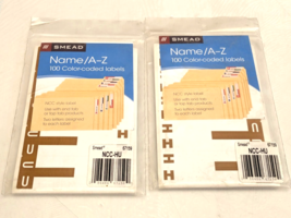 Lot of 2 Smead A-Z Color-Coded Label, H&amp;U, Label Sheet, Dark Brown, 100/... - £17.49 GBP