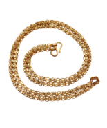 22k hallmark shiny gold 24&quot; link chain daughter in law vintage style jew... - €3.584,02 EUR