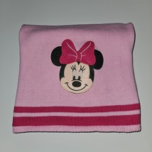 Disney Baby Minnie Mouse Pink Knit Baby Blanket Lovey 30x40 - £27.41 GBP