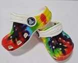 Crocs Tie Dye Classic Clog Shoes Size 4C Blue Green Yellow Baby Infant T... - $16.78