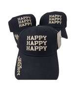 Duck Dynasty Hat Cap Strap Back Black Embroidered Happy Happy Adjustable... - €25,26 EUR