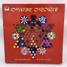 Whitman Chinese Checkers Board Game 4714 62 Marbles 1966 Vintage Complet... - $19.95