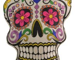 Sugar Skull Throw Pillow Detailed with Colors  with Decorative Gift - $27.95