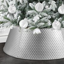 Hatisan Metal Christmas Tree Collar Basket Skirt 28'' Silver Waterproof - $11.99 Hatisan Metal Christmas Tree Collar Basket Skirt 28'' Silver Waterproof - $11.99