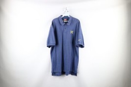 Vintage 90s Nike Mens XL Faded University of Michigan Block M Polo Shirt Blue - £46.67 GBP