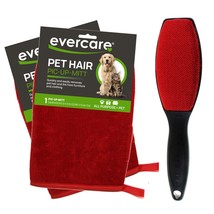 Evercare Pet Hair Remover Glove Pic-Up Mitt (2) and Magic Lint Brush (1) for Pet - £27.74 GBP