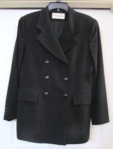 JH COLLECTABLES 100% WOOL BLAZER JACKET Double Breasted Black NO SIZE TAG - $23.61