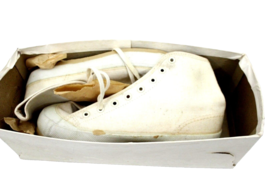 Retro BALL Band White HIGH TOP Sneakers NOS Girls Sz 12 1/2 50s RARE ATL... - $110.48