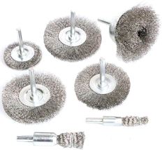 FPPO Stainless Steel Wire Wheel Brush &amp; Crimped Cup Brush Kit for Drill,... - £15.80 GBP