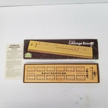 Vintage 1975 MB ES Lowe Wooden Cribbage Board, Box &amp; Instructions - £13.37 GBP