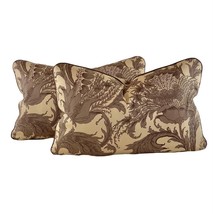 Pair Pillow Covers Vicki Payne Free Spirit Taupe Brown Botanical Floral ... - £43.05 GBP
