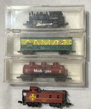 N Scale Life Like 7782 Locomotive 0-6-0 + Caboose, Tank &amp; Stock Car - Ex... - $1,337.43 MXN
