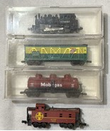 N Scale Life Like 7782 Locomotive 0-6-0 + Caboose, Tank &amp; Stock Car - Ex... - $99.69 CAD