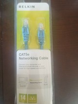 Belkin FastCAT5e CAT5e Blue Snagless 14 Feet Patch Networking Cable - NEW!!! - £4.63 GBP