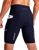 Bikewa Men&#39;s Bike Shorts 3D Padded Cycling Biking Shorts Navy Blue XL NEW - £19.92 GBP