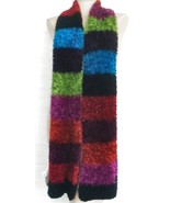 NWT Mixit Long Colorful Multicolor Chunky Stripes Fuzzy Soft Warm Scarf - $14.85