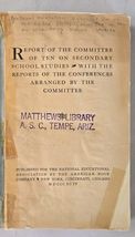Rare Vintage 1894 - Report of the Committee of Ten on Secondary School S... - $112.11