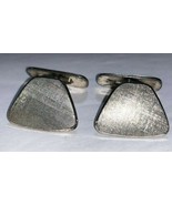 Etched Odd Shaped Cufflink Set Sterling Silver .835 - $646.24 MXN