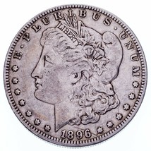 1896-O $1 Silver Morgan Dollar in XF Condition, Natural Color - £45.83 GBP