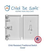 Child Be Safe Childproof Traditional Toggle Light Switch Cover White Sin... - $12.82