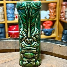 Tiki Farm Crazy Al Evans Ono Lono Tiki Mug Green With Brown Glaze 2003 - $29.69