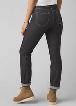 New NWT Womens 8 Prana Kayla Jeans Denim Dark Blue Black White Stretch Comfy 29 - £100.46 GBP