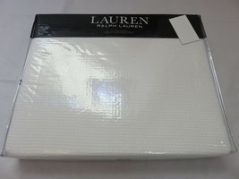 Ralph Lauren Nora Herringbone Full Queen Coverlet White $250 - £97.89 GBP