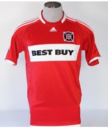 Adidas Climacool Red &amp; White Chicago Fire Soccer Jersey Youth Boy&#39;s NWT - £48.06 GBP