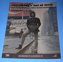 B. J. Thomas Sheet Music Vintage 1970 Everybodys Out Of Town - £15.97 GBP