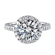 Natural Moissanite Solitaire Wedding Band 2.50 Ct Round Cut Solitaire En... - £71.12 GBP