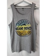 Florida Miami Beach Cotton Tank Tee Shirt Harriet Gray Athletic Beach M - $24.38 CAD