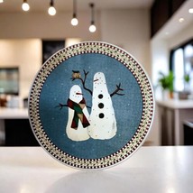 DEBBIE MUMM Trivet Sakura Snowman Stoneware Hot Plate Christmas Holiday ... - £17.23 GBP