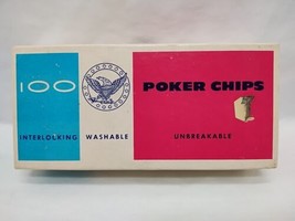 Pack Of (100) Vintage Poker Chips Interlocking Washable Unbreakable - £13.76 GBP