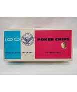 Pack Of (100) Vintage Poker Chips Interlocking Washable Unbreakable - $17.81