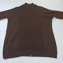 Lumber Casual Men's Brown Long Sleeve Full Zip Sweater Jacket Size Large image 8
